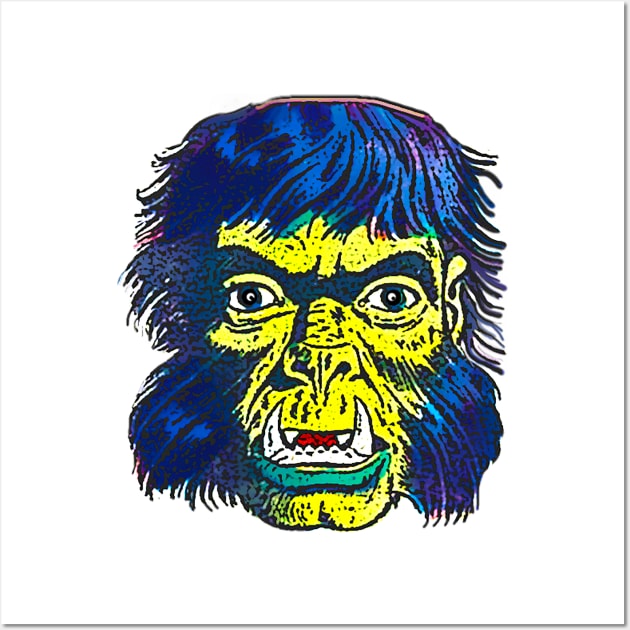 yellow monster monkey Wall Art by Marccelus